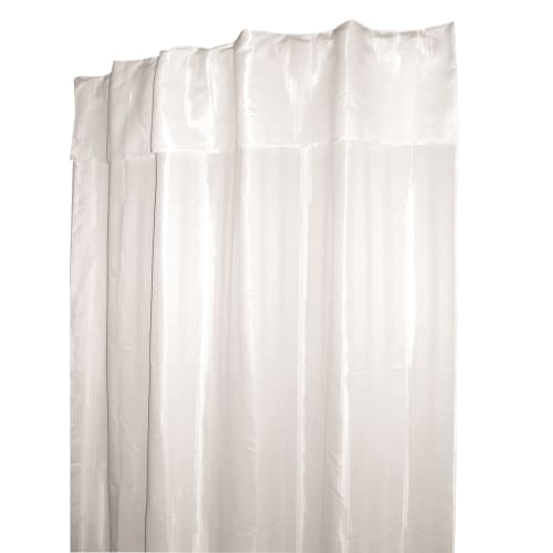 Hookless® Shower Curtain, Wide Satin Stripe, 71"x78", White